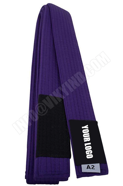 KARATE JUDO TAEKWONDO Customized Wholesale Bjj Gi jiu jitsu Gi Belt COLOURED COTTON BELT MARTIAL ARTS