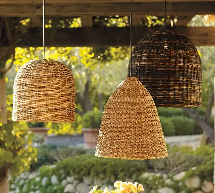 
Hot selling home decor restaurant natural pendant hanging decorative light rattan lamp shade 