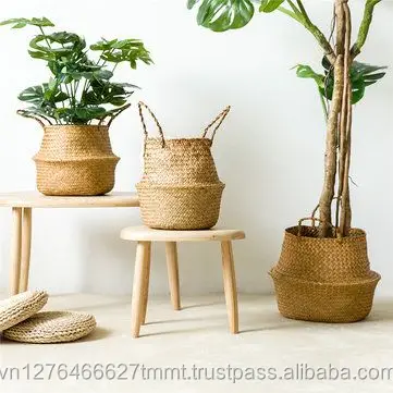 
Natural color of belly sea grass basket in small size/ wholesale for basket 