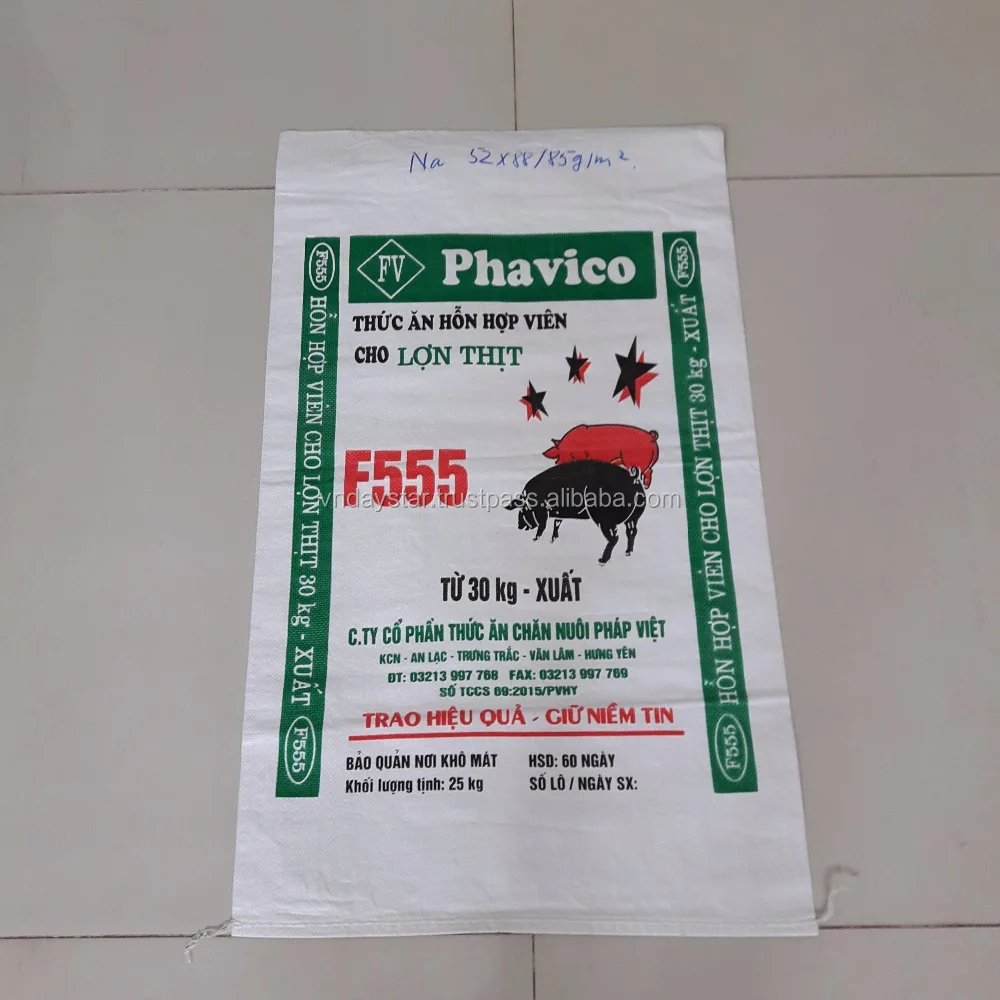 
High Quality Animal Feed Bag BOPP Laminated PP Woven Bag 