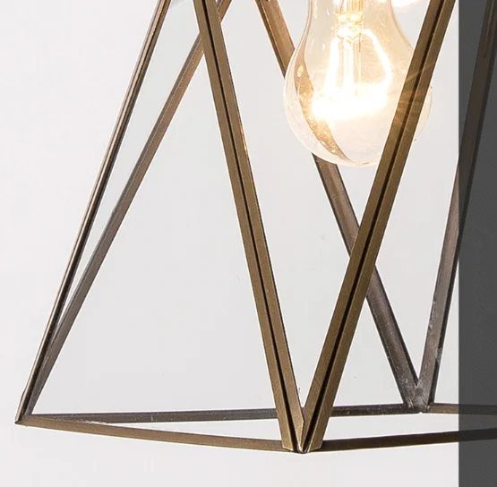 New Products Personalized Iron Geometric Color Hanging Lamp Hotel &Led Lighting Lamp From ZhongShan