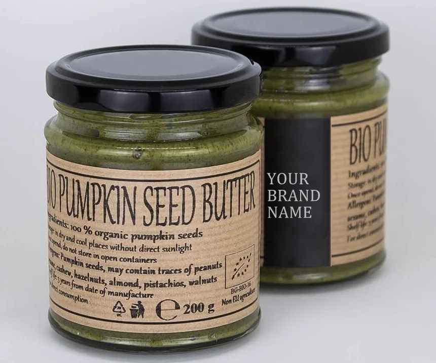 Organic Pumpkin Seed Butter Natural Product | Private Label | Wholesale | Made in EU