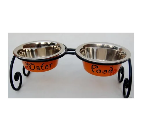 Classic Stainless Steel  bowl set with adjustable Stand for dogs  Design Cheap Wholesale for Hotel Restaurant Home Metal Bowls