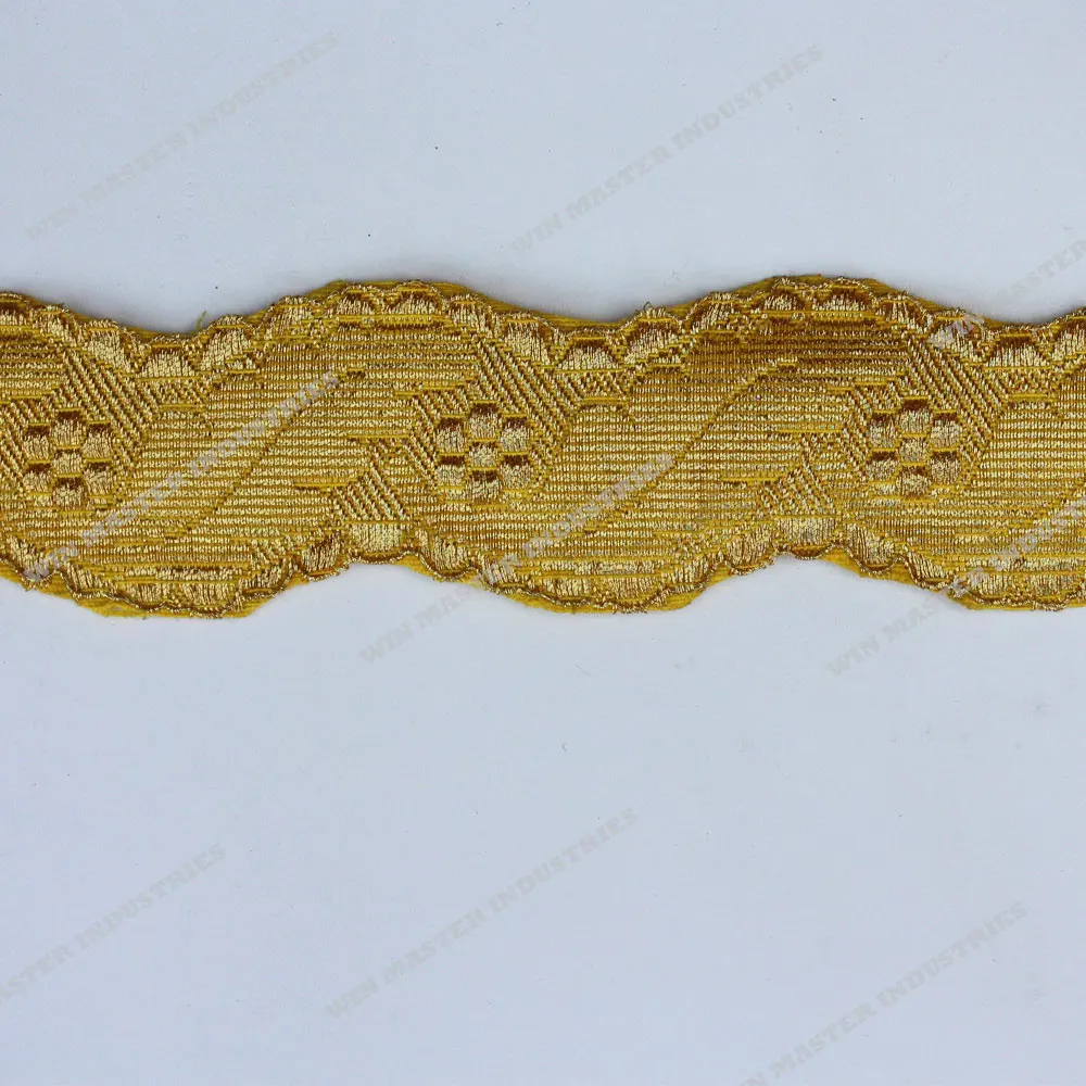 Bullion wire braids ribbon lace fabric full lace wig braids Gold braids for Ceremonial Officers Uniforms