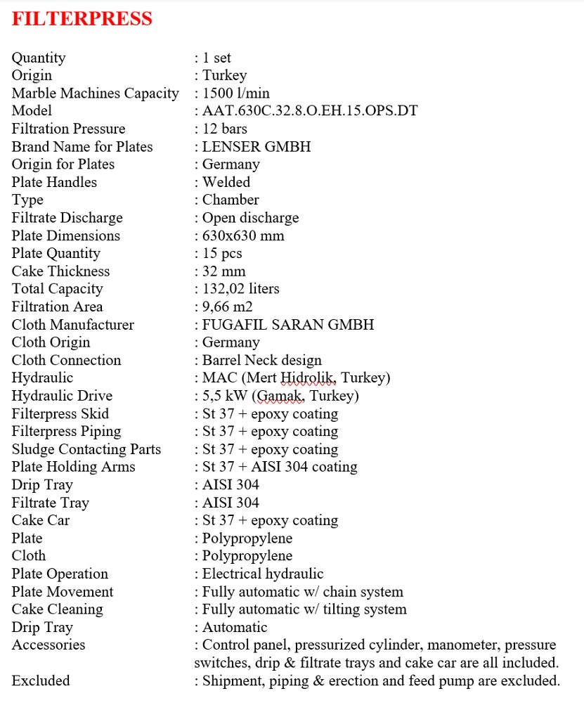 
Filter Press - Sludge Dewatering / filterpress 