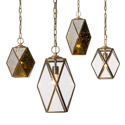 New Products Personalized Iron Geometric Color Hanging Lamp Hotel &Led Lighting Lamp From ZhongShan