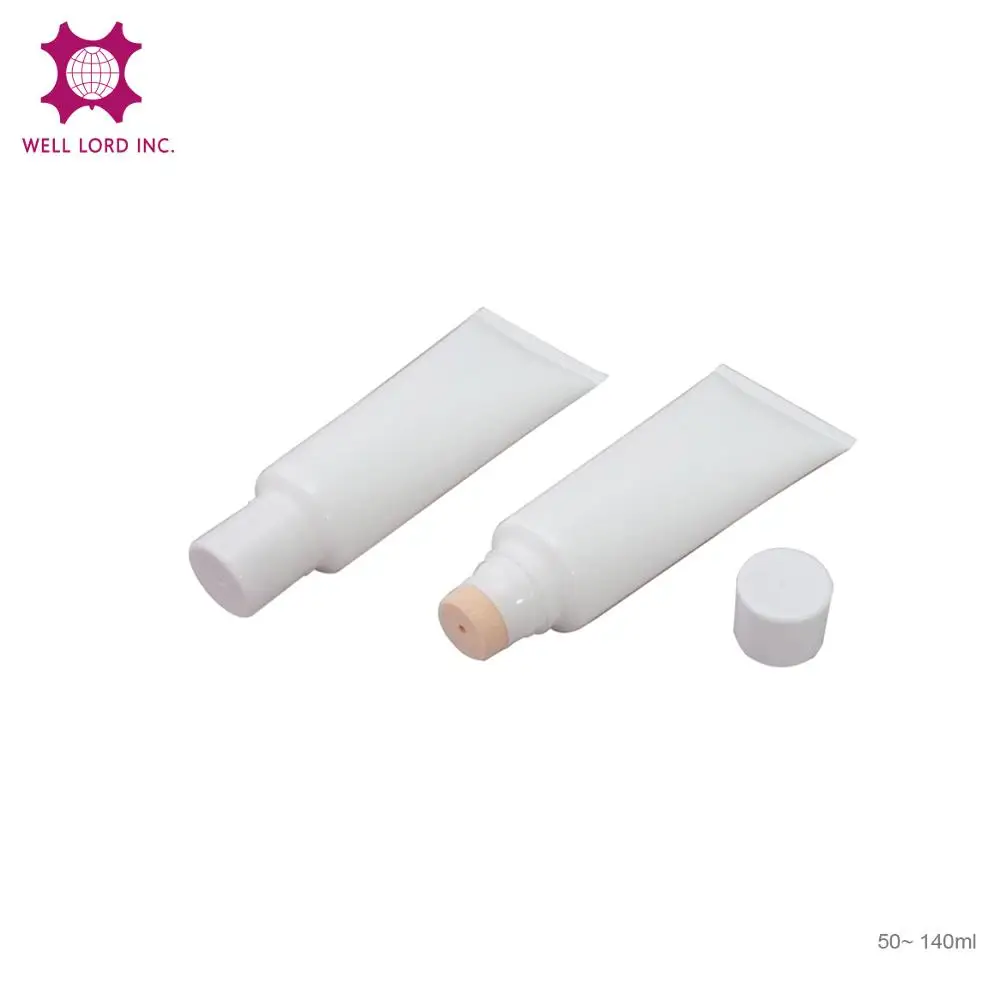 100ml multi layer plastic tube packaging with 3 stainless steel roller ball applicator for body massage oil