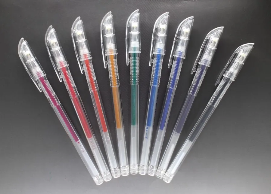Promotional high quality custom logo gold silver color gel ink pen