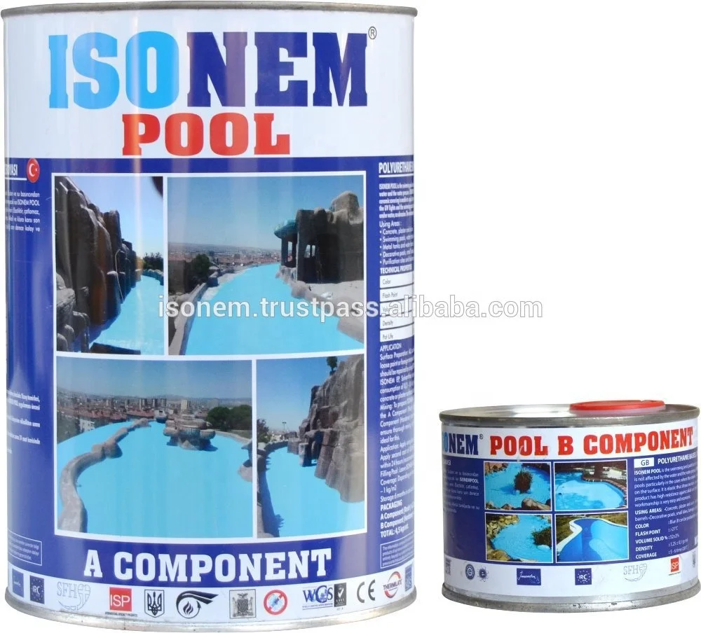 ISONEM High Quality Swimming Pool Polyurethane Paint Premium for Pool PAINT 2 parts UV Resistant Durable