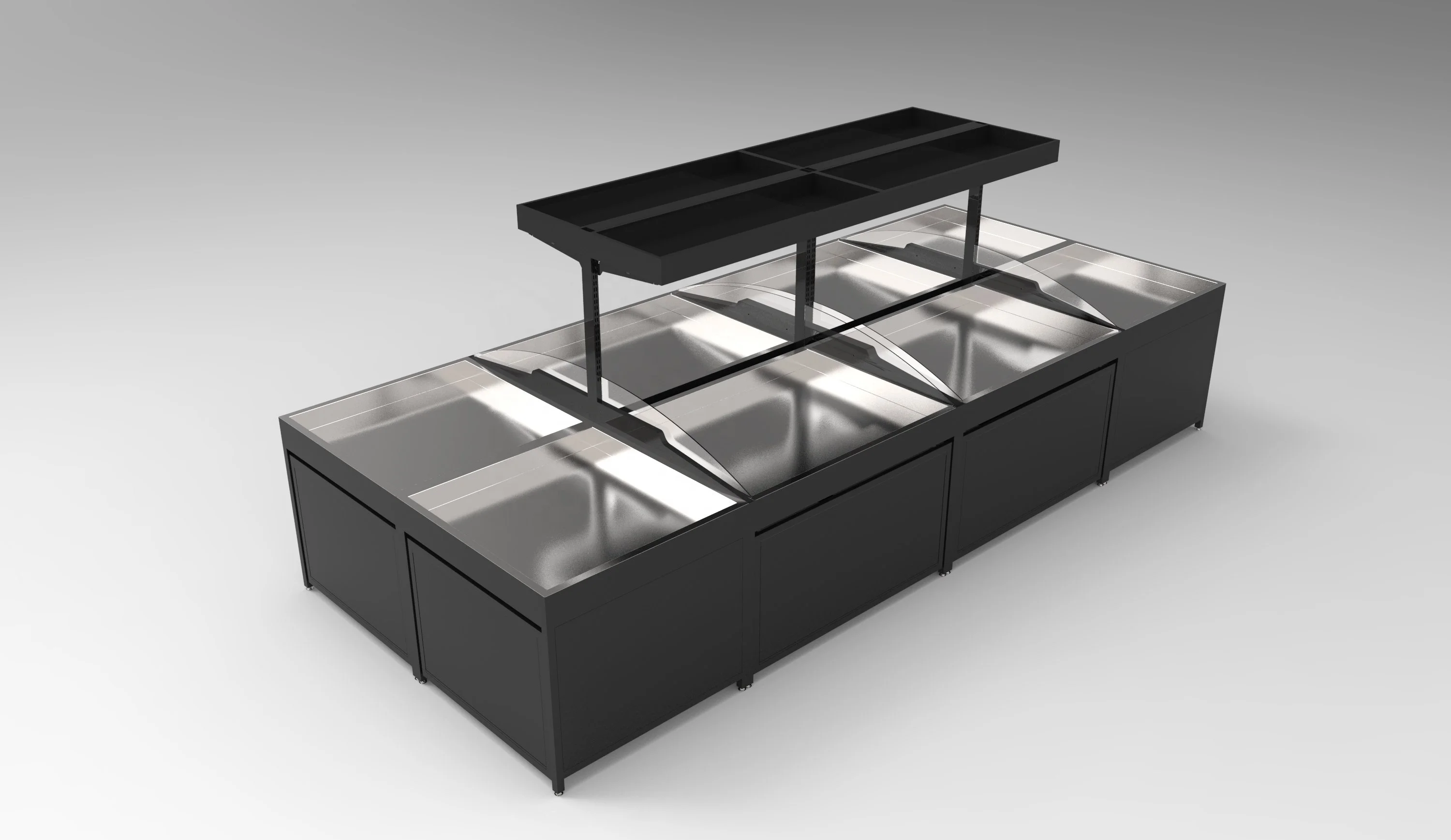 Недорогой и современный стеллаж для хранения фруктов и овощей в супермаркете/демонстрационная стойка