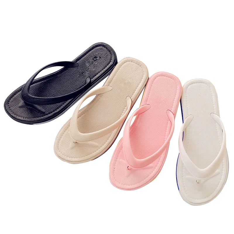 Colorful cheap flat EVA outsole with PVC strap upper beach lady flipflop