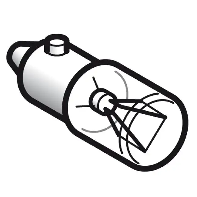 Schneider quality push button 24 V AC/DC LED bulb with BA9s base orange