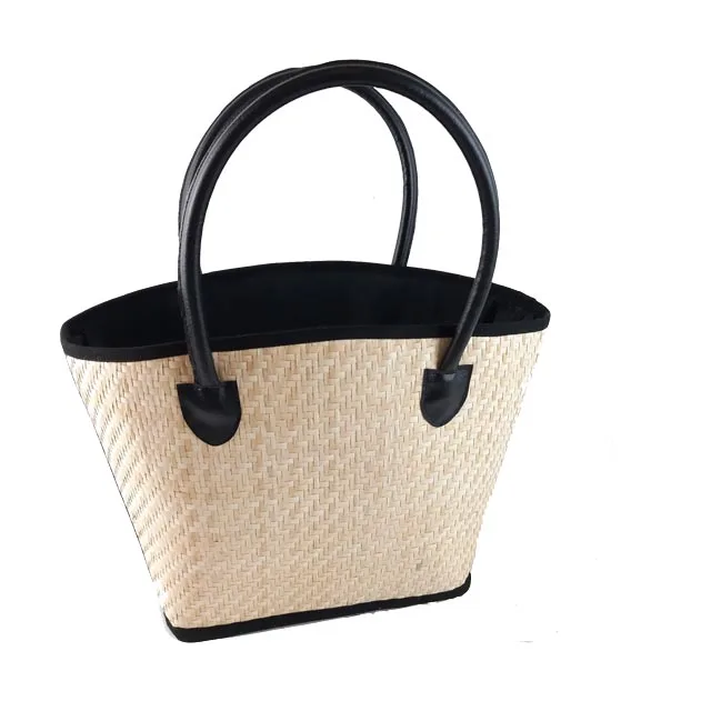 Vintage Bag Leather Fabric Bag For Woman