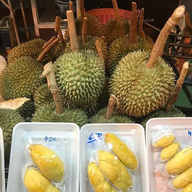 Monthong fresh durian fruits