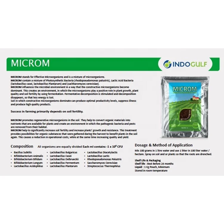 
Probiotic Soil Enhancing 15 Effective Microorganisms in Mixture of Bacterial organisms available in Private label 