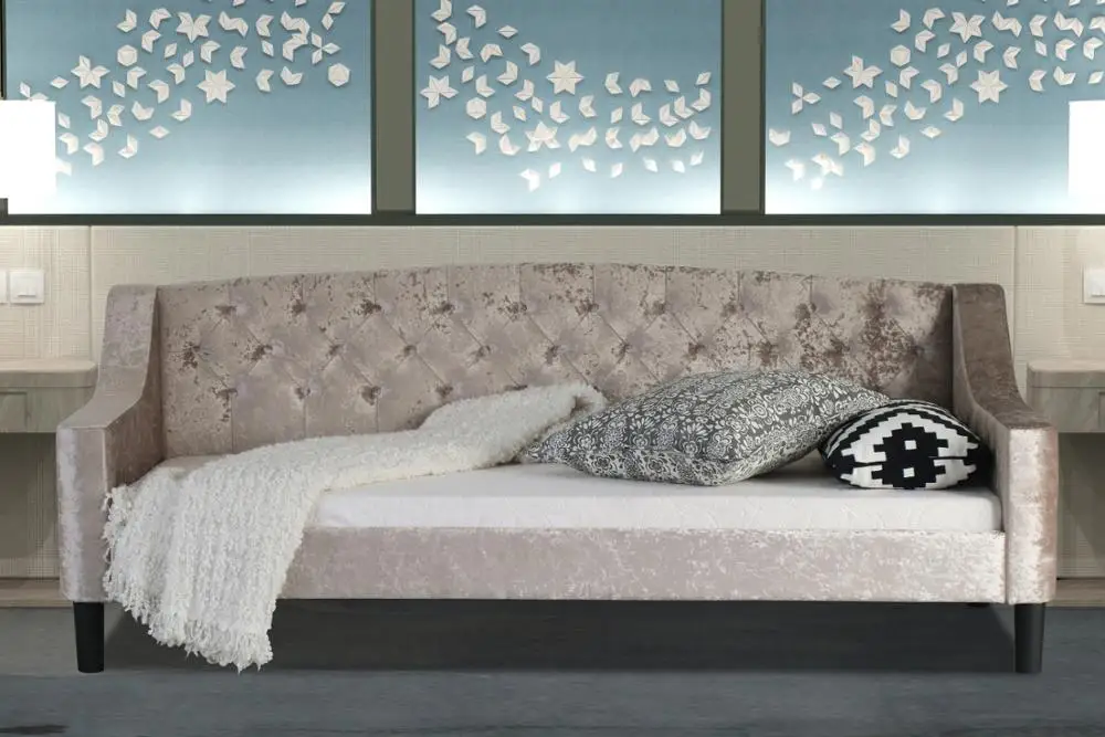 2019 Single Modern Design Day Bed Sofa with Knock Down Flat Packed Bed Frame