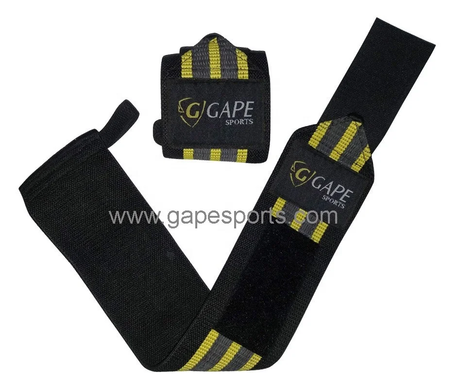 Oem Wholesale High Quality Elastic Weight Lifting Wrist Wraps Custom Logo Weight Lifting Wrist Straps Gym Wrist Wraps