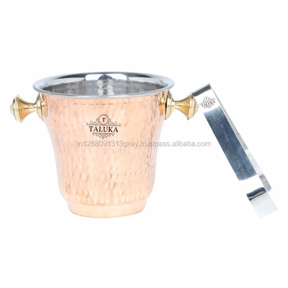 Best Quality Ice Bucket 33 OZ 50 OZ Hammer Inside Steel Outside Copper