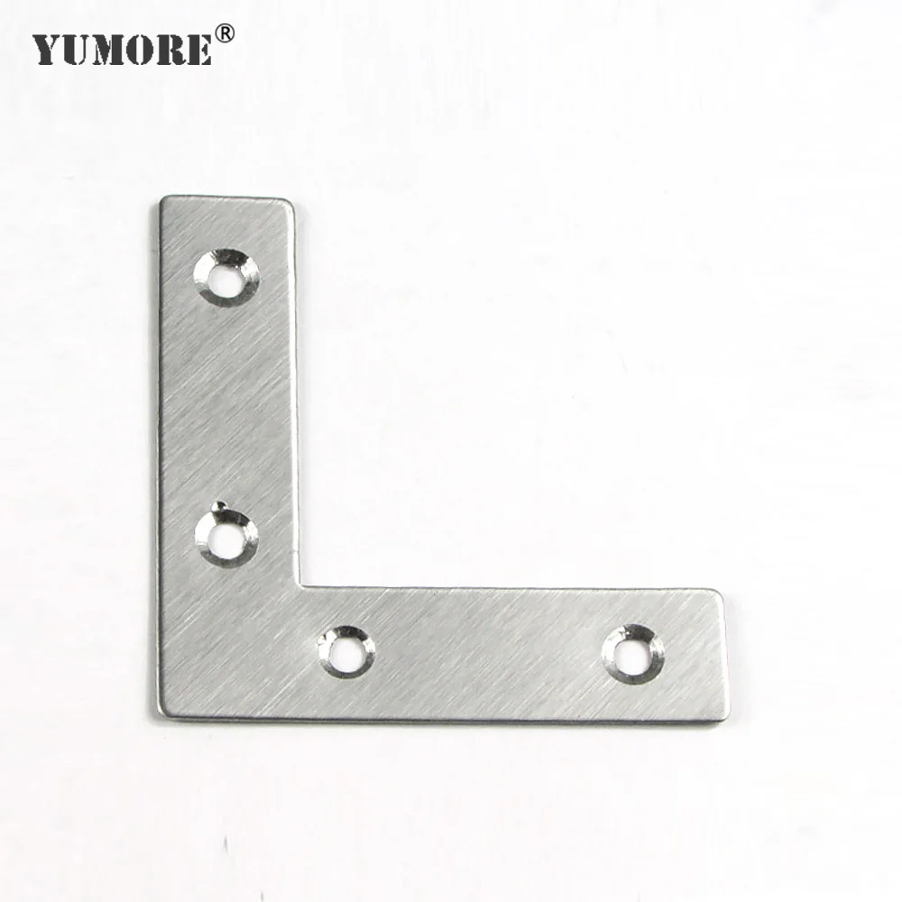 Fashion heavy duty iron stainless steel two holes wall stands structural angled table leg L brackets