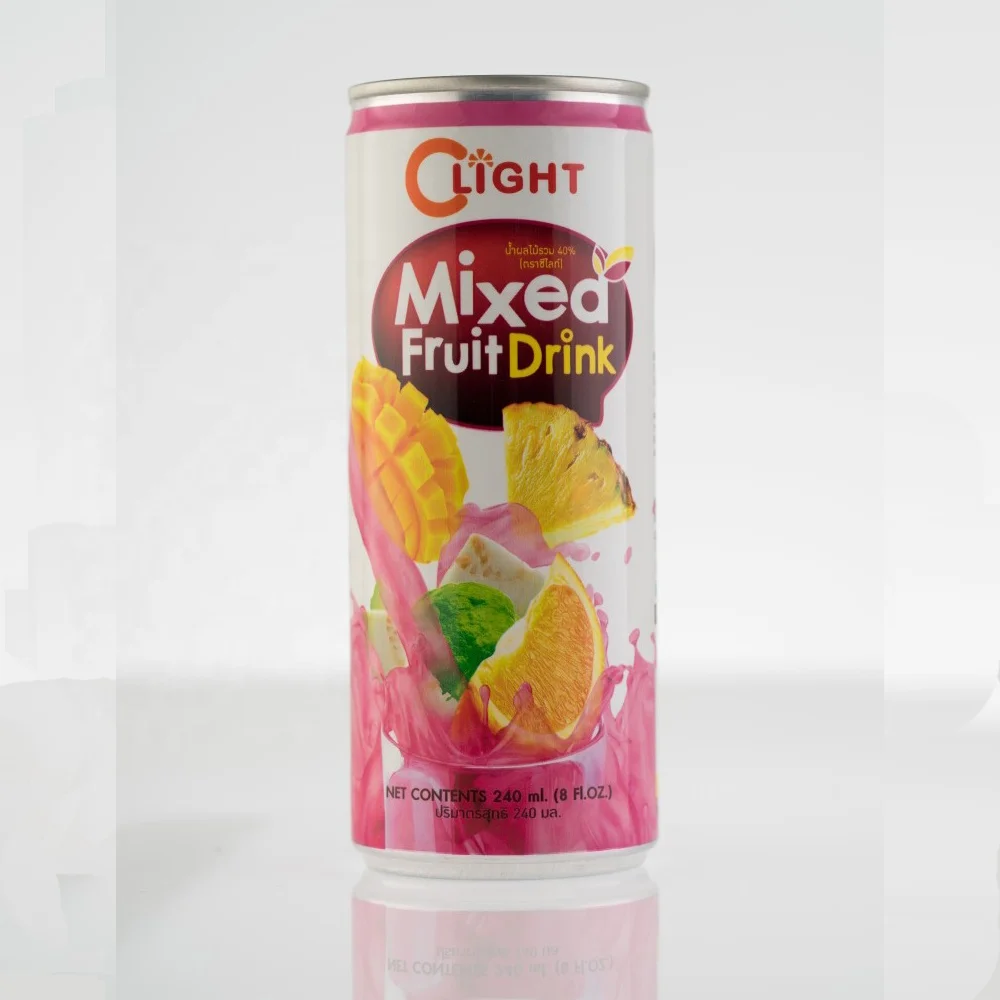 Fruit Drink Juice Mixedfruit Canned 240ml C-Light brand. Food and beverage , Made in Thailand , product of Thailand