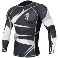 Wholesale High Quality men rush guard Custom Printed Design Sublimated MMA Rash Guard