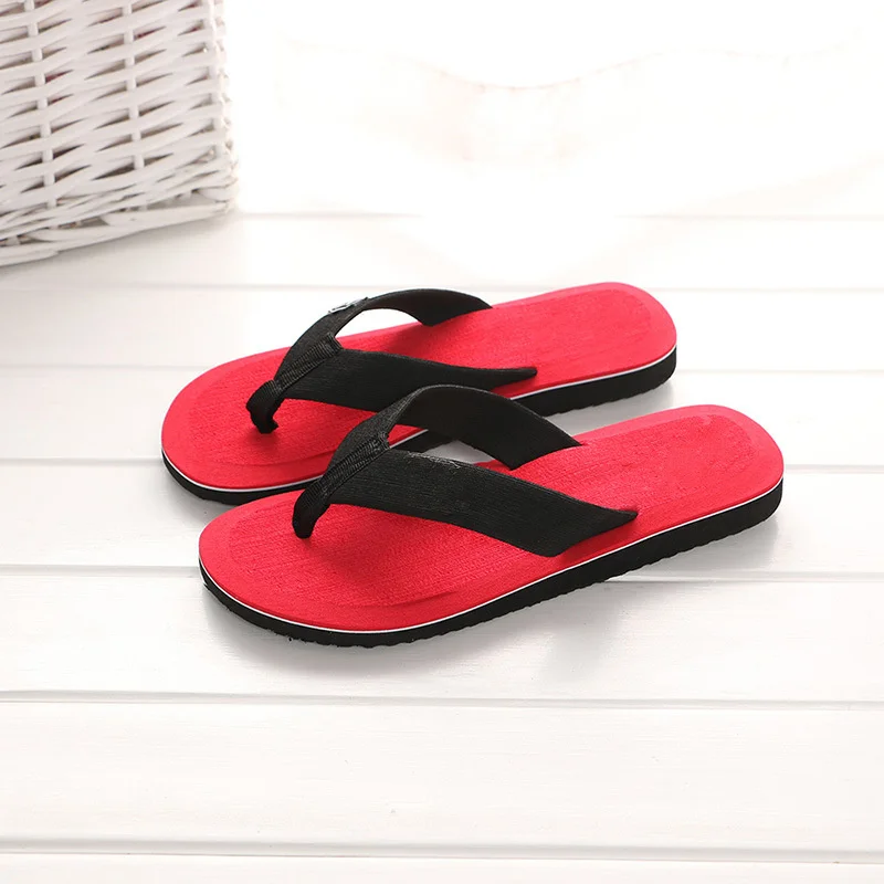 Colorful cheap flat EVA outsole with PVC strap upper beach lady flipflop