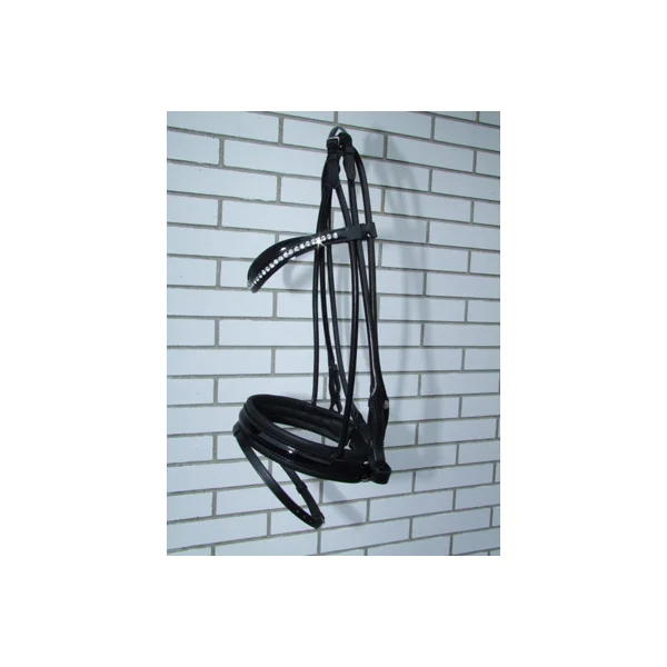 Snaffle кожаная уздечка на высококачественной индийской коже с SS пряжками коровья мягкая подкладка коленчатая лента