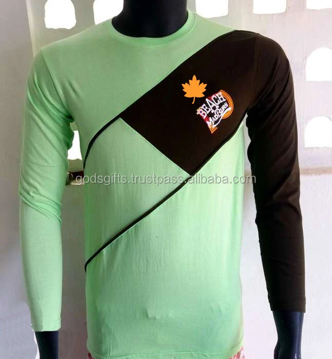 oem design printed 100% Cotton  long sleeve t-shirt  Men white cotton long sleeve t shirts indian supplier ring spun cotton