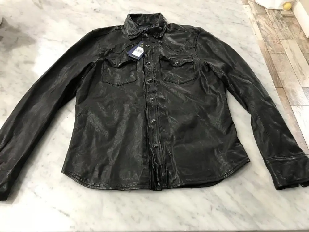 Мужская Черная куртка Proelite из овечьей кожи