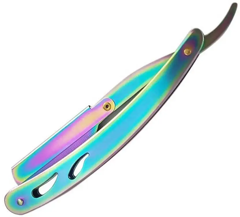 Multi Folding Stainless Steel Straight Edge Razor Traditional Handle Shaver Barber Shaving Tool Beard Shaving Blade Barber Hair