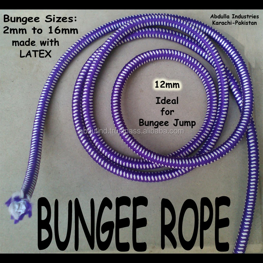 Elastic Bungee Rope / Shock Cord, Bungee Cord, Jump Rope (2mm to 16mm)
