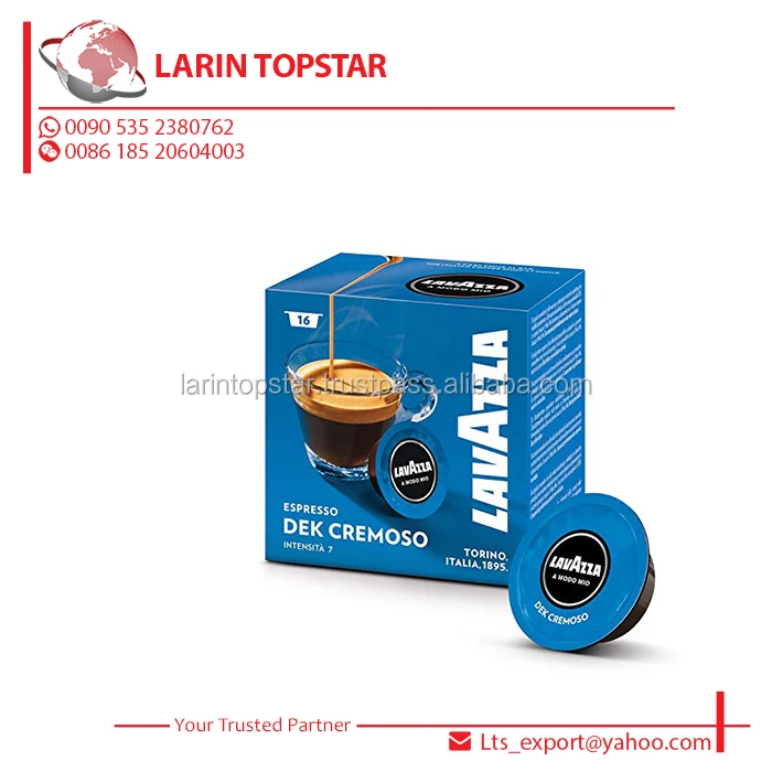 Lavazza A Modo Mio Coffee Capsules Dek Cremoso Decaffeinated