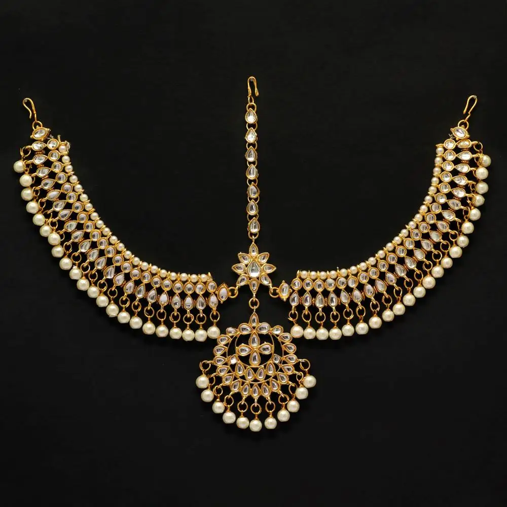 All new White Color Kundan Work Matha Patti