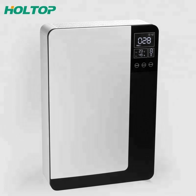 wall mounted home ventilation system energy recovery ventilation smoking room exhaust fan ERV decentralized recuperator