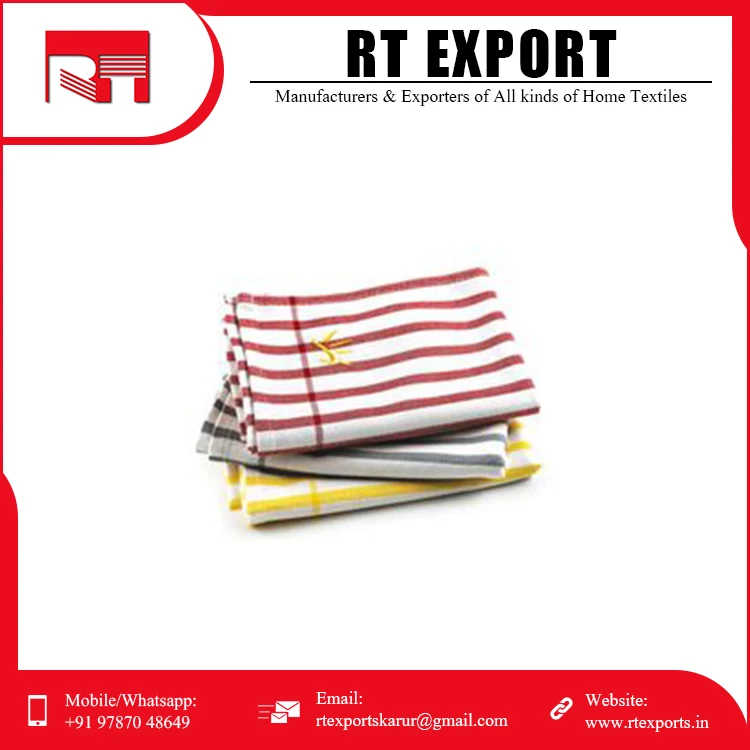 Wholesale Price Exporter Quality 100% Cotton Customized Design Embroidered Tea Towels for Sale