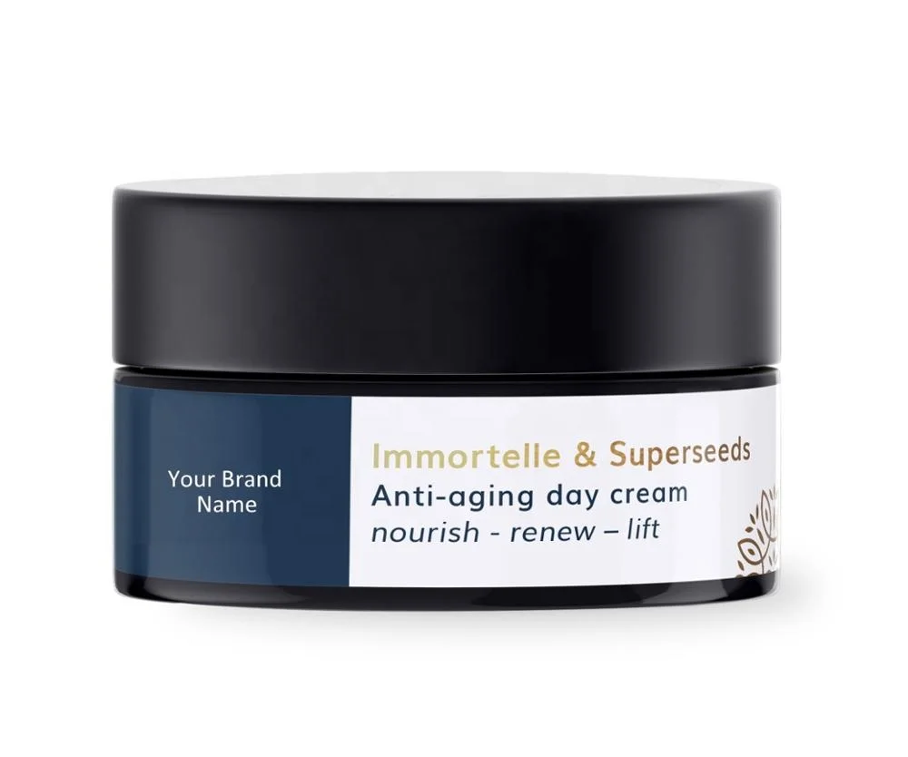 Органический Антивозрастной дневной крем для лица и глаз с иммортными и суперсеменами | Частная торговая марка | Оптовая продажа | Сделано в ЕС