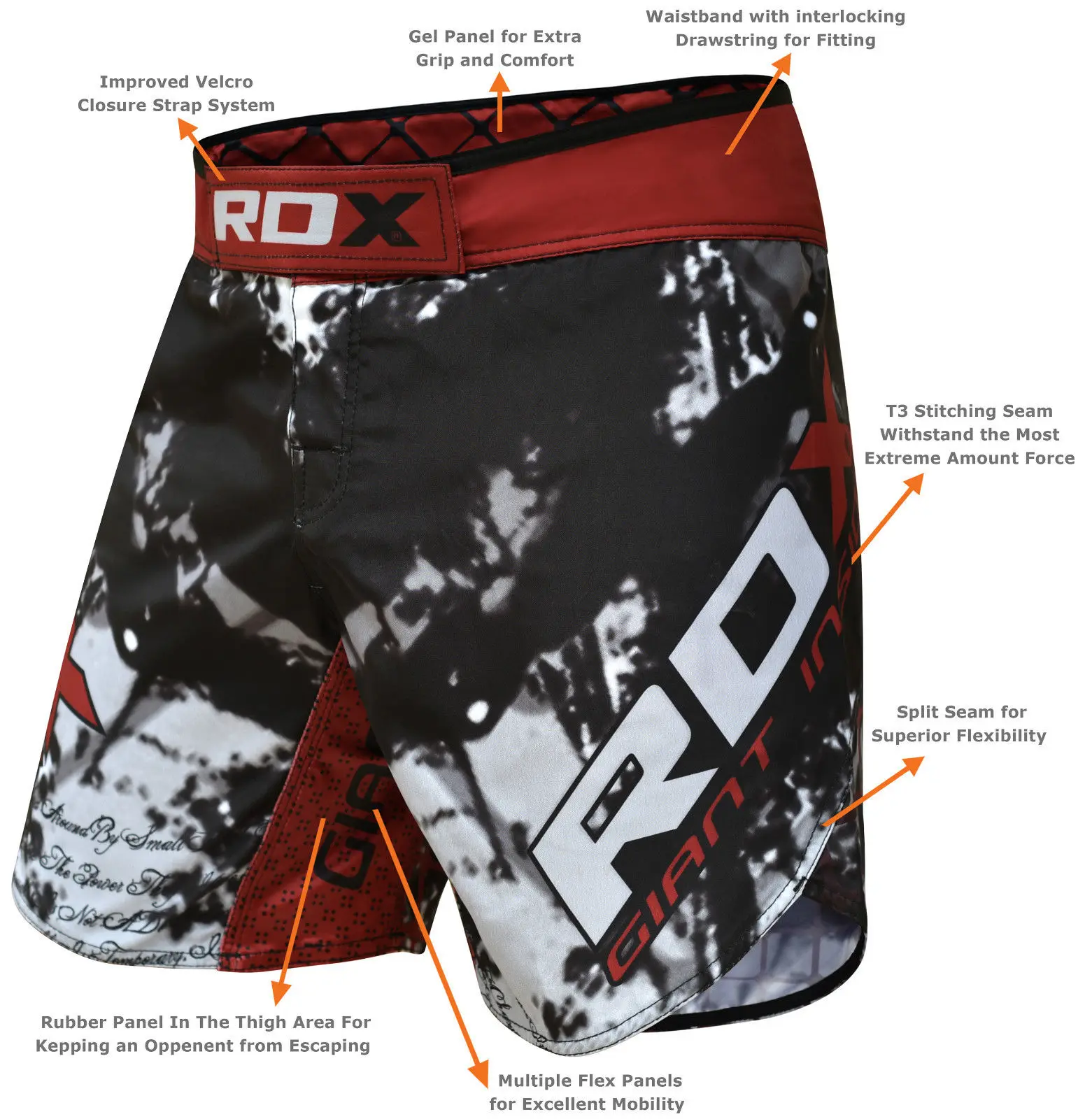 MMA Shorts Grappling Kick Boxing Mens Muay Thai Cage Fight Trunks