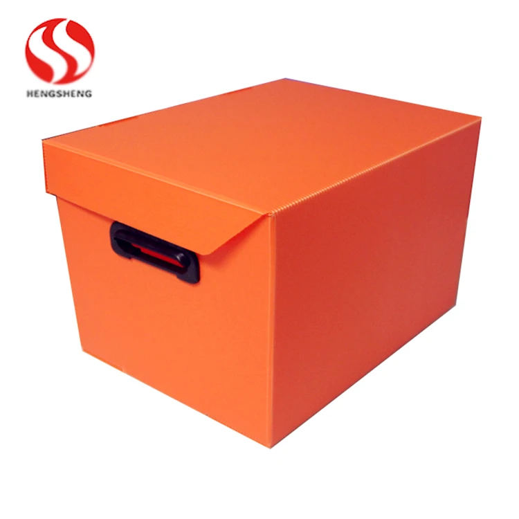 
printed polypropylene PP Corrugated plastic office use file storage archive box 