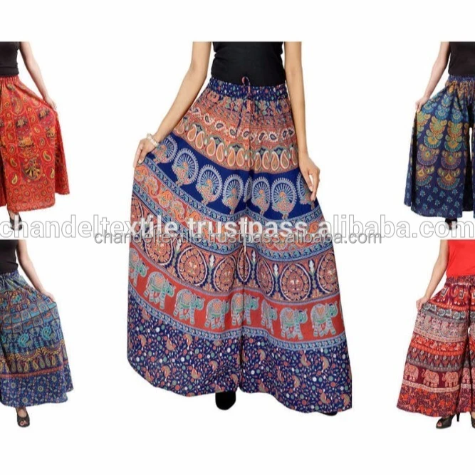 Mandala Printed Palazzo Pant cotton Wide Leg Tribal Harem Style Palazzo Gypsy Hippie Bohemian Pants palazzo Trousers Indian