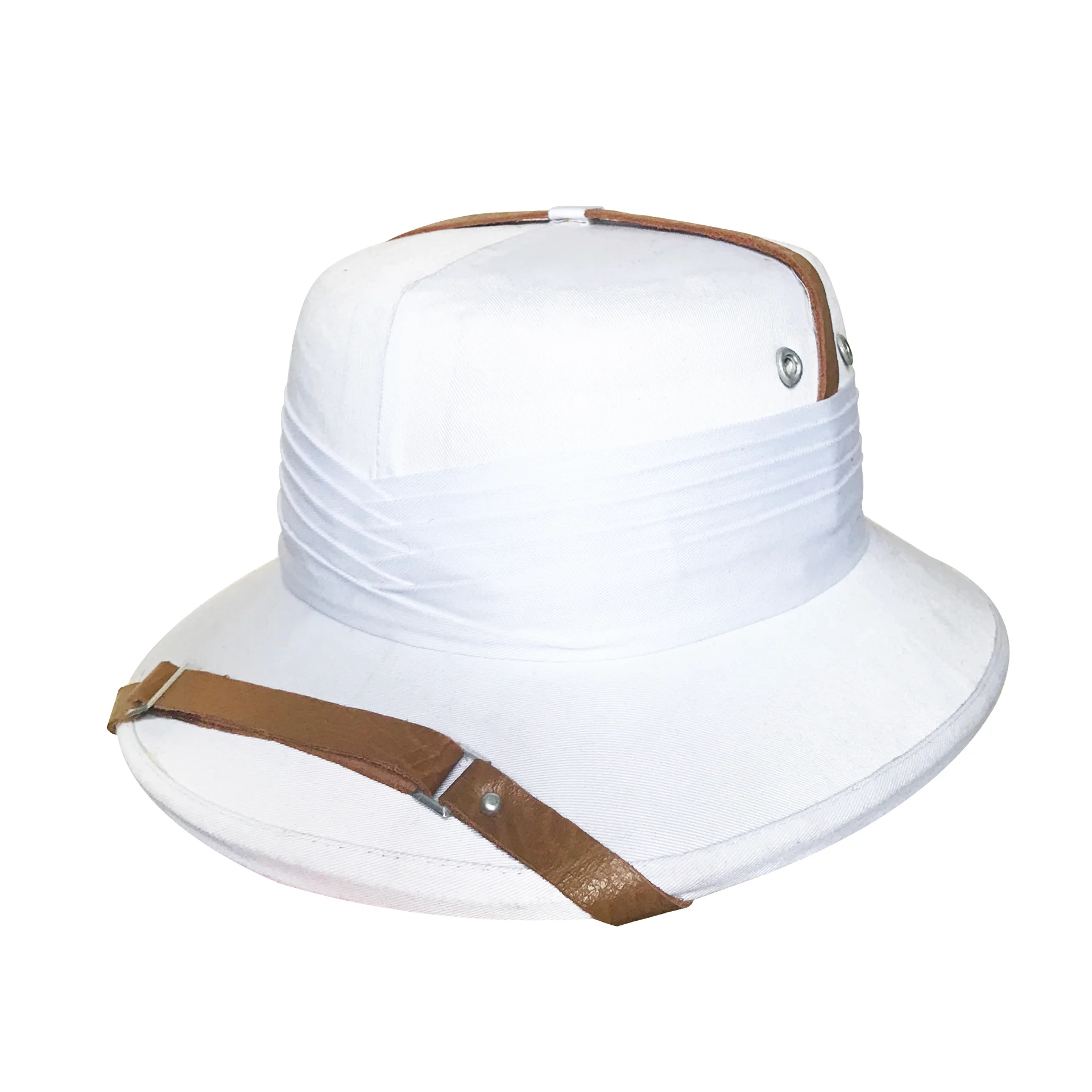HIGH QUALITY hats WHITE BOWLER PITH HELMET MADE IN VIETNAM up to size 7 3/8 comfortably Material