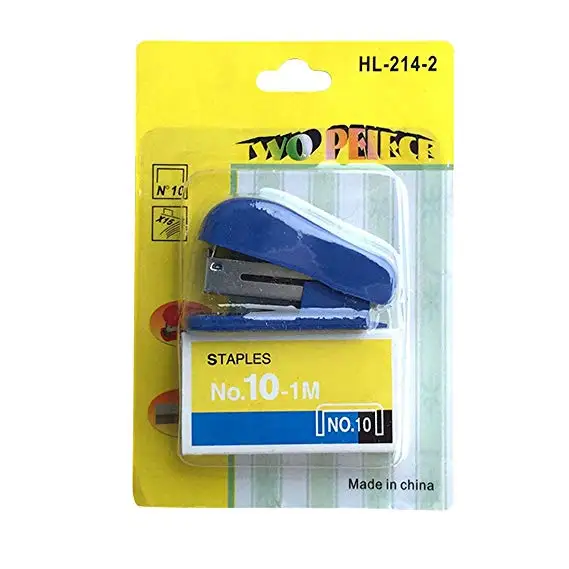 Mini Stapler With 50 PCS Staples Office Binding Stationery Random Color