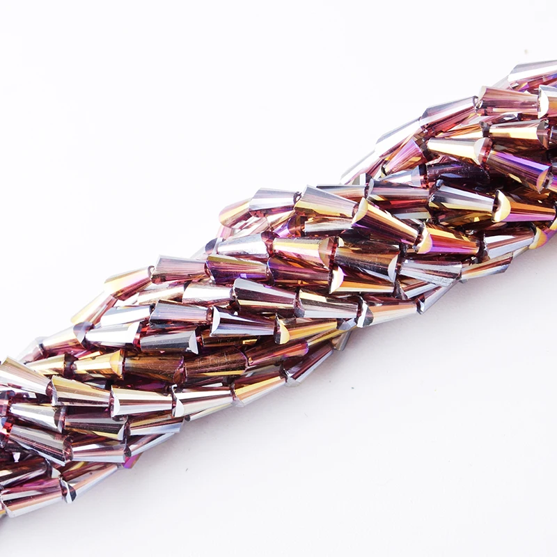 Crystal beads tower pagoda shape glass bead wholesale cheap  chinese beads for jewelry making