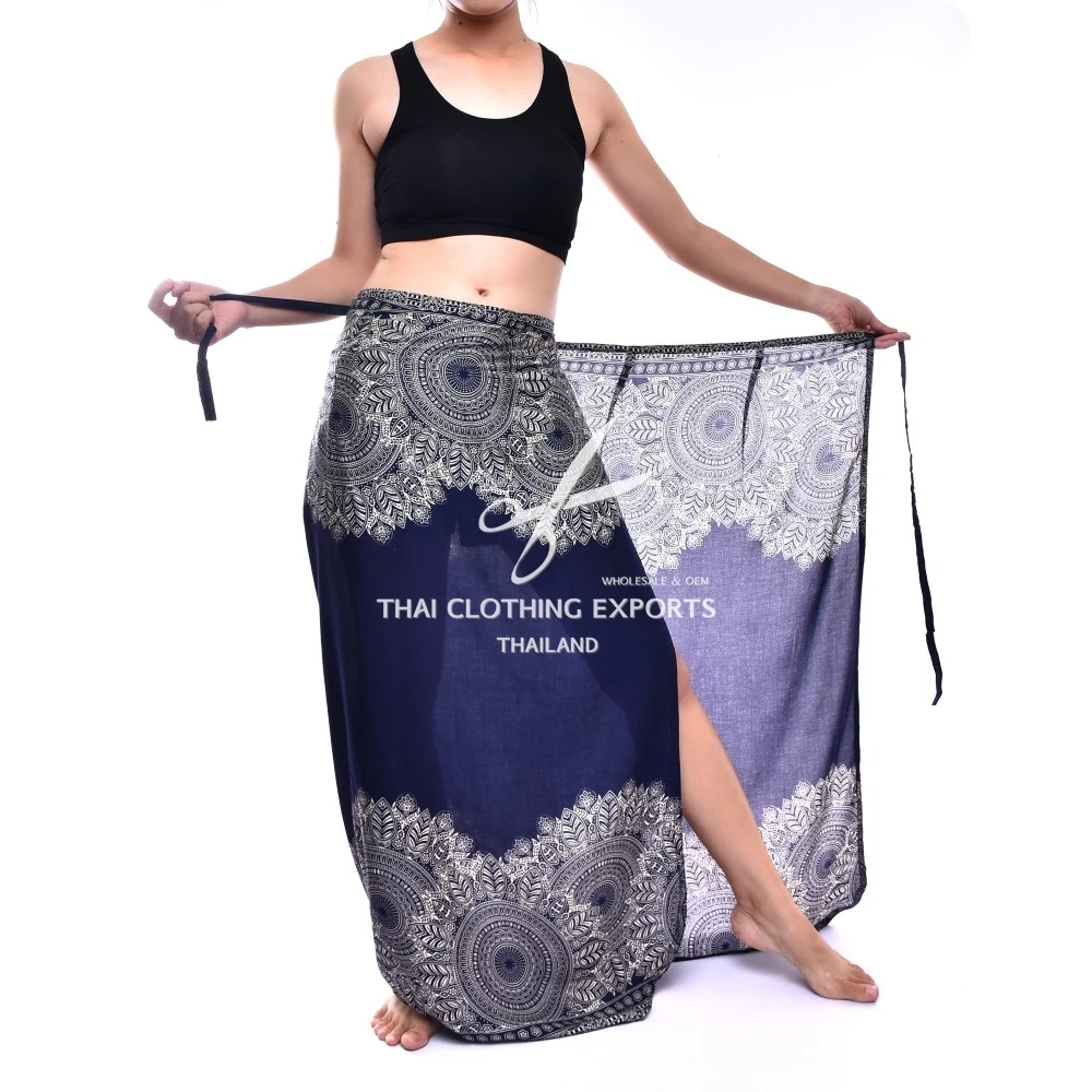 Sun Flowers Printed Sarong Pants Wrap Beach