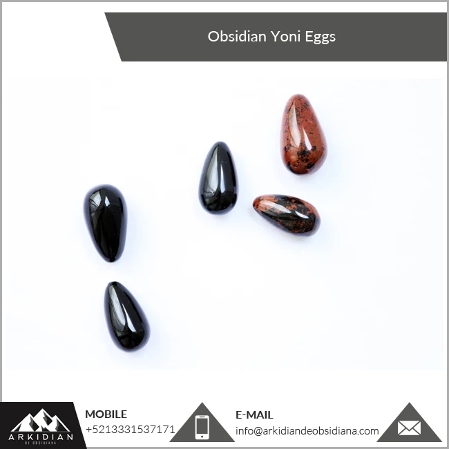 Great Quality Glossy Finish Obsidian Yoni Eggs Gemstone for Bulk