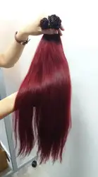 Nano ring hair extensions straight 100% Virgin Vietnamese Remy human hair in Apohair