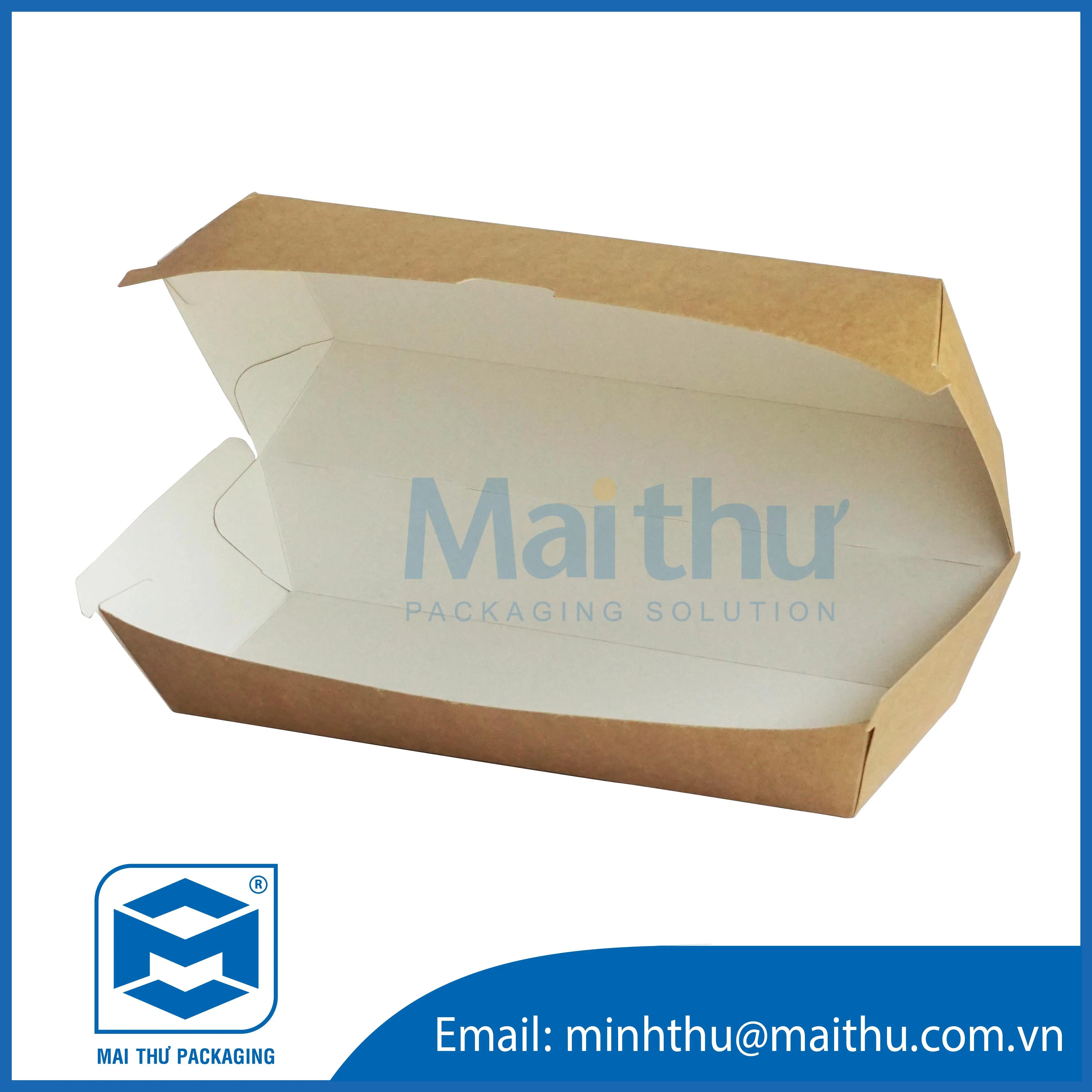 Disposable Take Away Kraft Paper Food Container