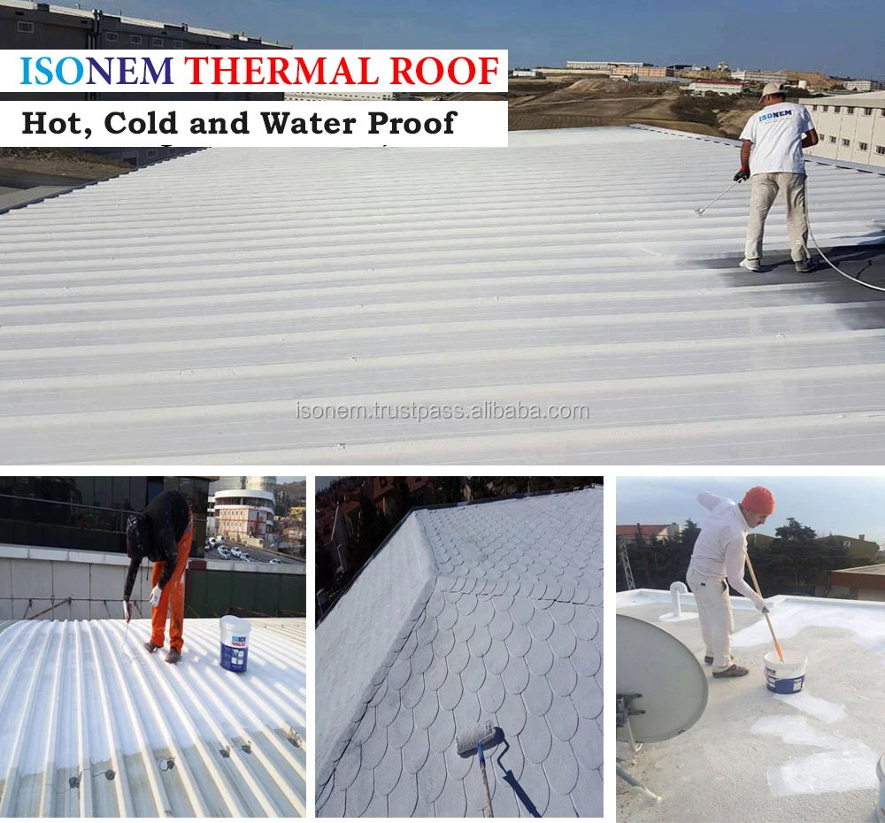 ISONEM THERMAL ROOF PAINT HEAT REFLECTIVE INSULATION, COOL ROOF, ENERGY SAVING