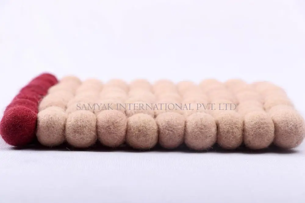 Top Selling Handmade Felt Table Coaster 7 meter rug and mat
