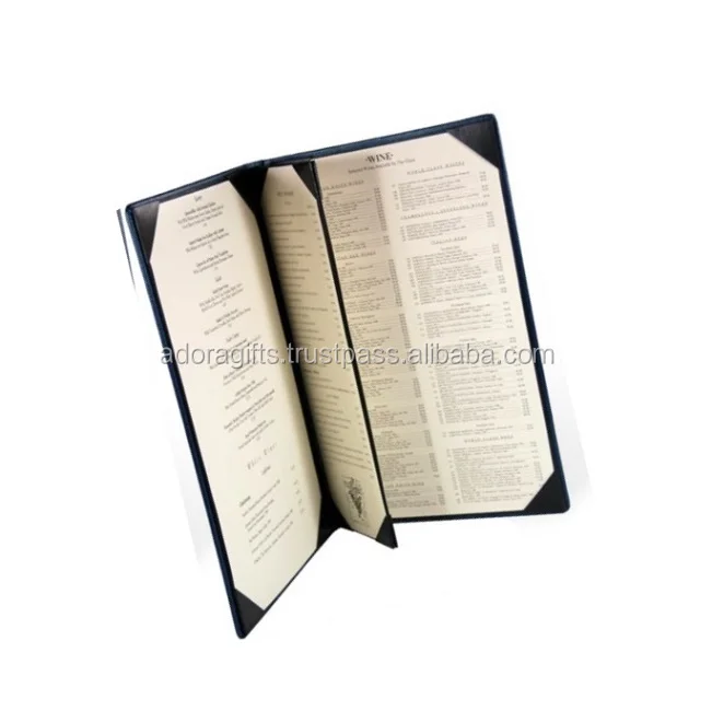 Кожаная обложка для свадебного приема меню вечеринки на обеденный стол Обложка ресторанного