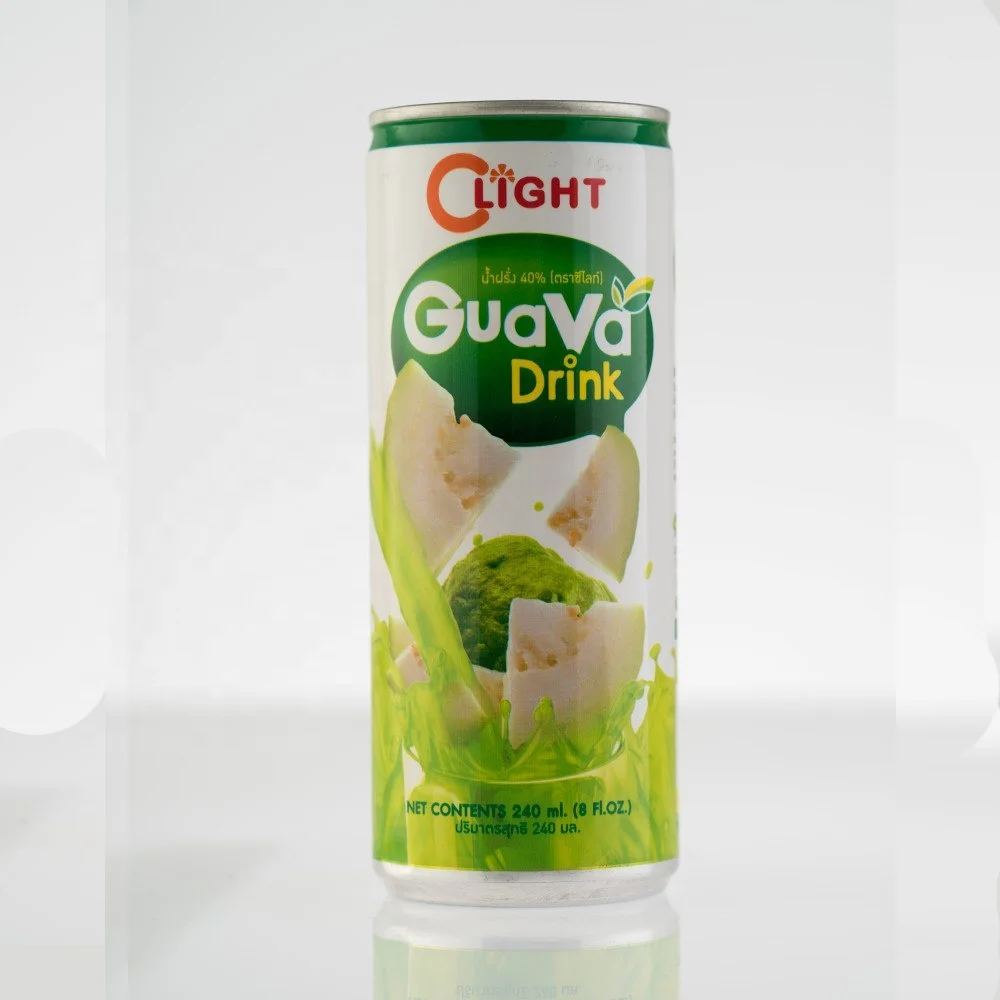 Fruit Drink Juice Guava Canned 240ml C-Light brand. Food and beverage , Made in Thailand , product of Thailand